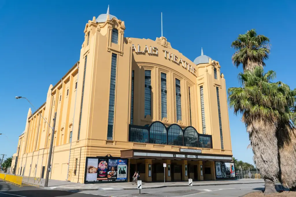 Exterior view of Palais theatre in Saint Kilda Melbourne Australia